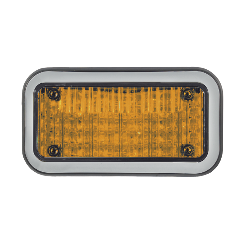 Luz Perimetral 3X7 y LED ambar, con bisel