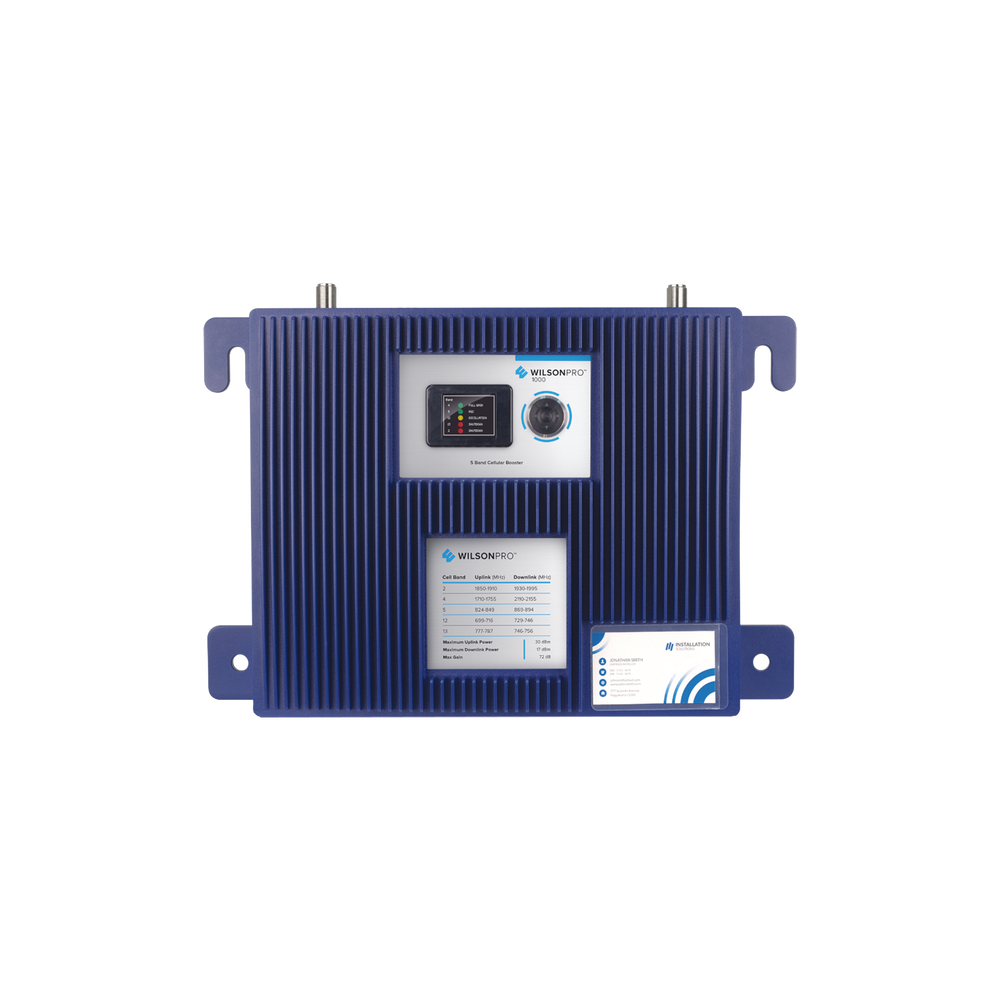 PRO1000 Cell Phone Signal Booster Kit | With a color display to see signal levels and status | All frequencies in Mexico | 4G and 3G technologies | Up to 3,200 m² of coverage