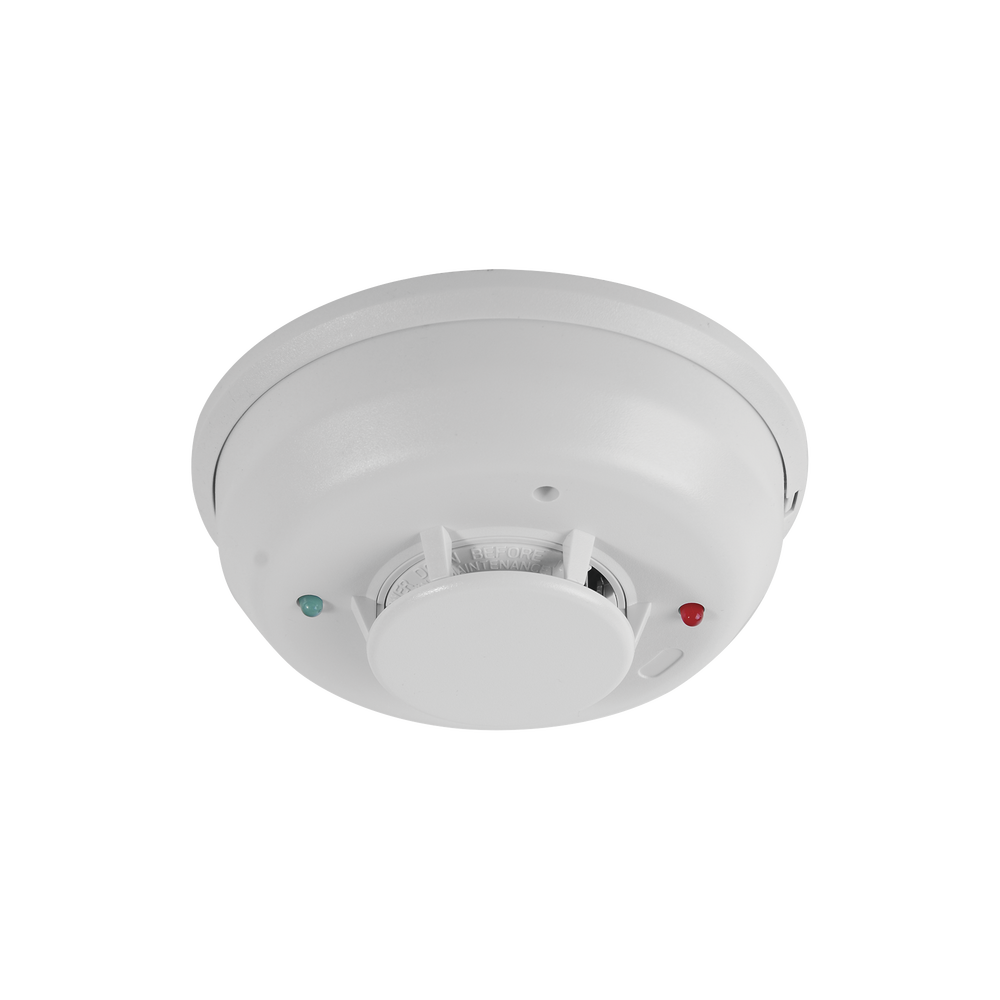 Detector Fotoeléctrico de Humo de 4 Hilos con Sensor de Temperatura, Sirena Interconstruida y Relevador, Serie i3