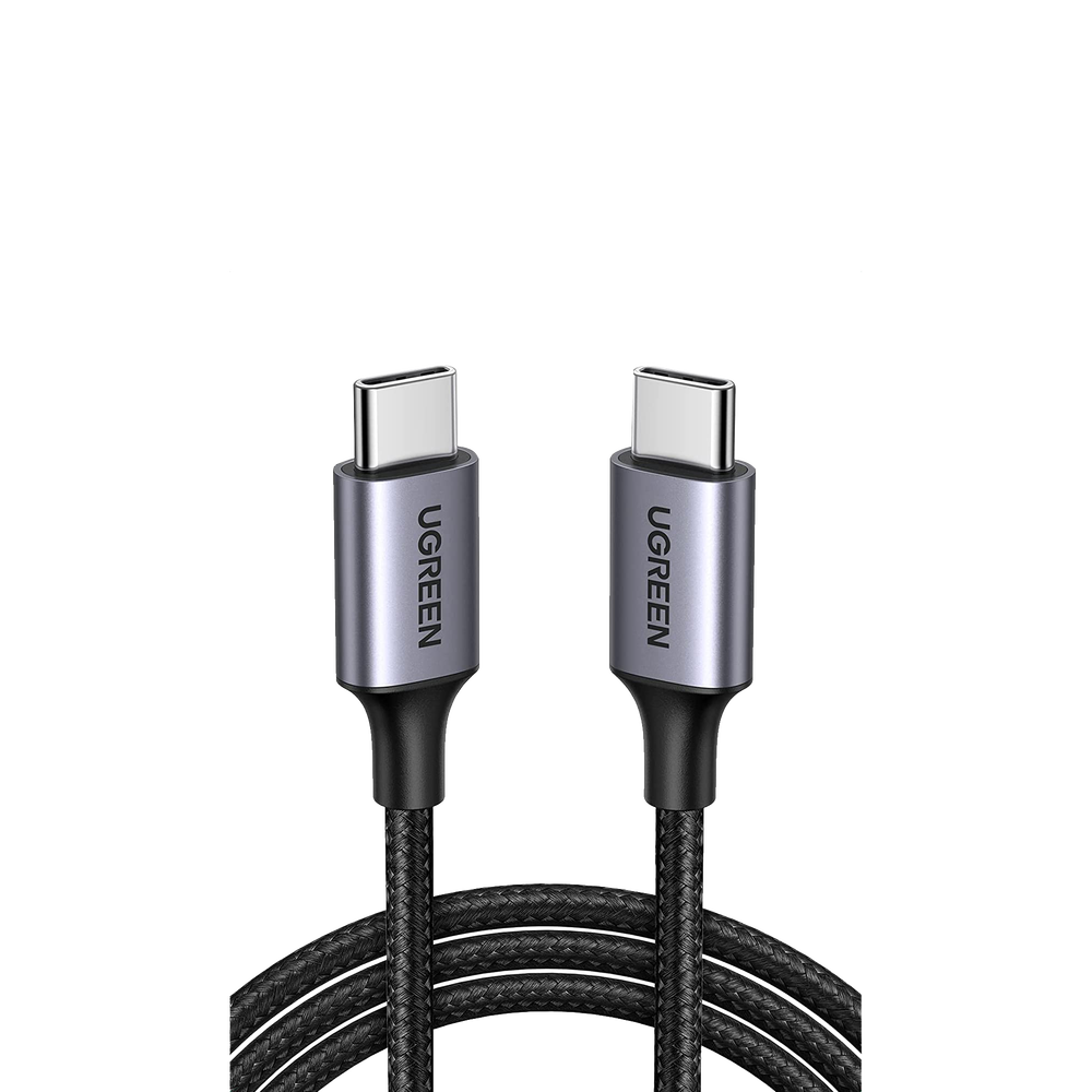 Cable USB C a USB C / 2 Metros / Carcasa de Aluminio / Nylon Trenzado / Transferencia de Datos Hasta 480 Mbps / Soporta Carga Rápida de hasta 60W, 20V 3A