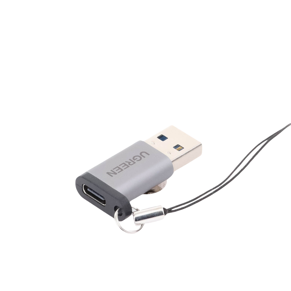 USB 3.0 Male to USB-C 3.1 Type C Female Adapter / Aluminum Case / Charging and Data Sync / Supports 3A Current