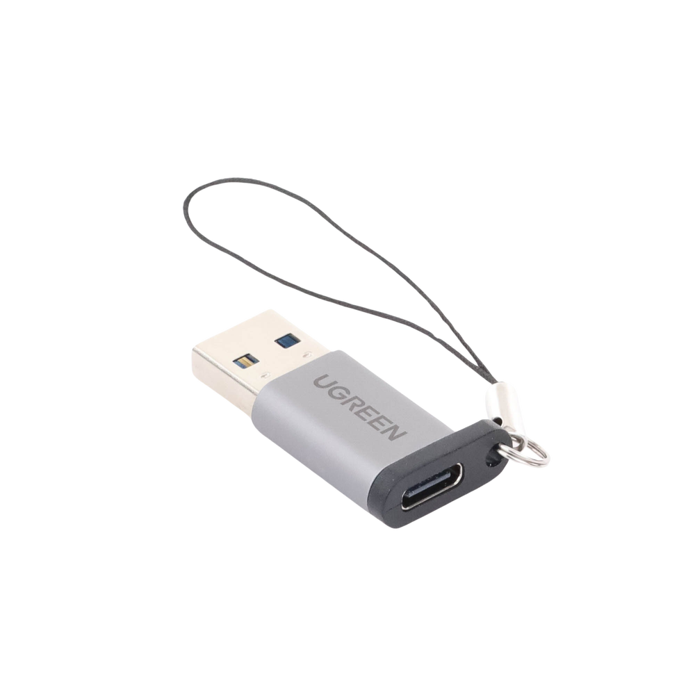 USB 3.0 Male to USB-C 3.1 Type C Female Adapter / Aluminum Case / Charging and Data Sync / Supports 3A Current
