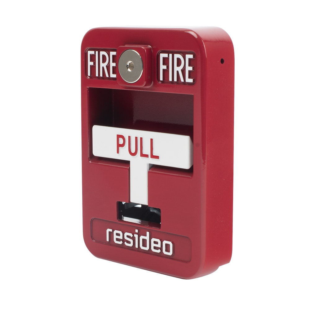 Red single-action conventional pull station