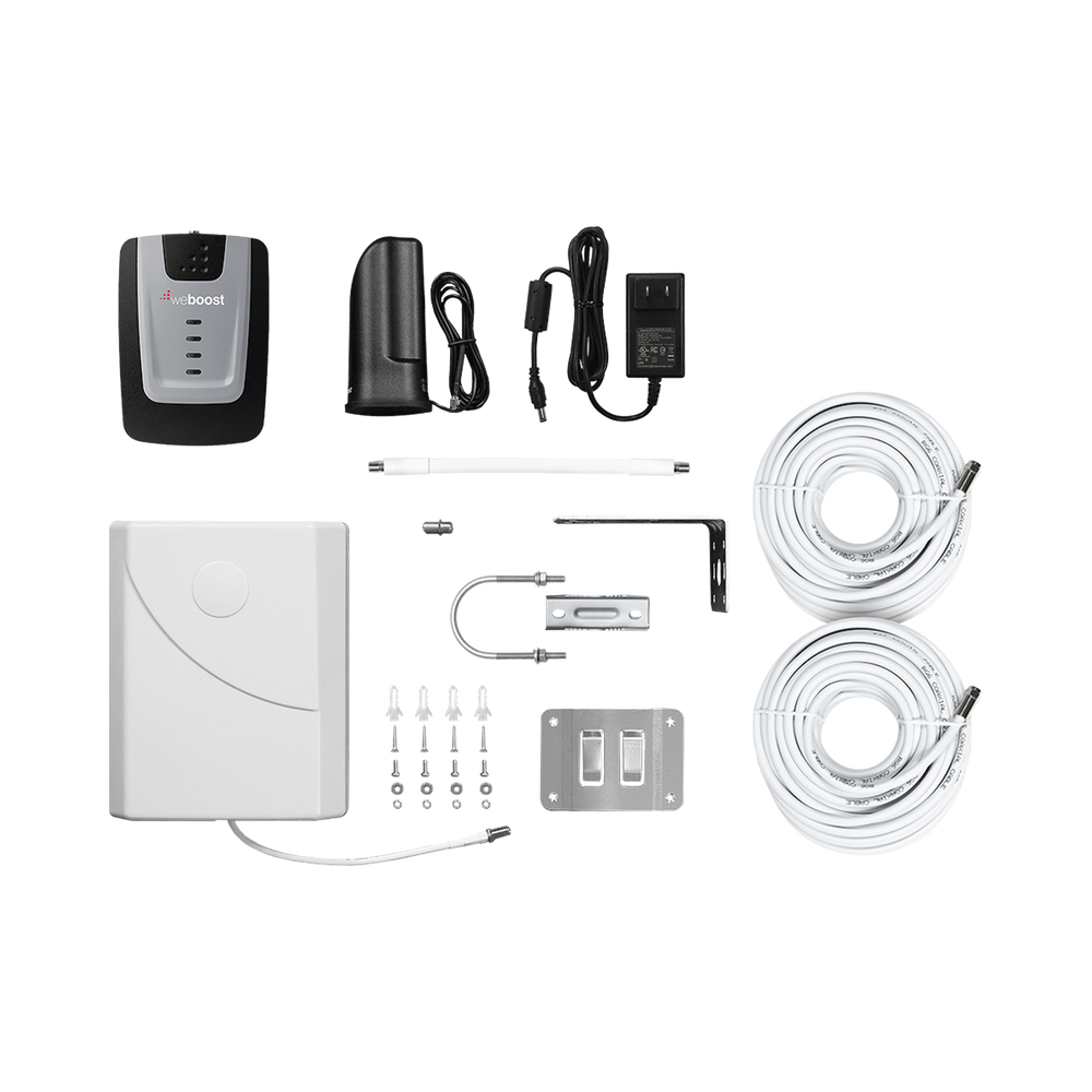 KIT de Amplificador de Señal Celular Home Room, especial para Datos 4G LTE, 3G y Voz. Mejora la señal en áreas de hasta 140 metros cuadrados.