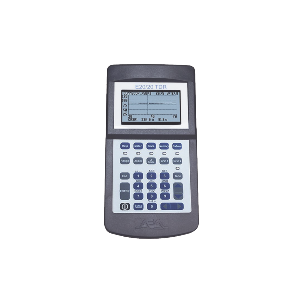 E20/20 Reflectometer, Graphical Time Domain Cable Analyzer, 2-5000 m, RJ-45, BNC Female, Carrying Case.