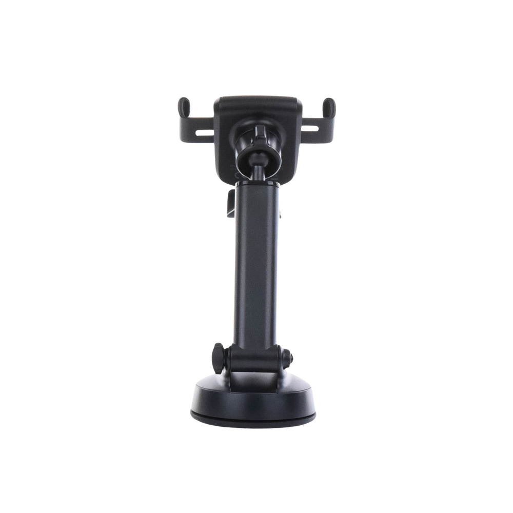 Car Phone Holder with Suction Cup / Triangle Clamping Design / 270° Adjustable / Rotatable / Stretchable / Wide Compatibility with 4'' to 7'' Devices / Black