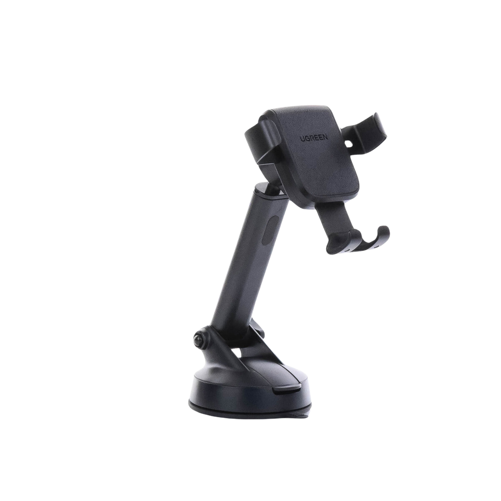 Car Phone Holder with Suction Cup / Triangle Clamping Design / 270° Adjustable / Rotatable / Stretchable / Wide Compatibility with 4'' to 7'' Devices / Black