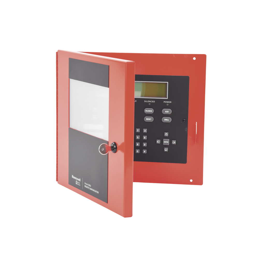 4x40 character remote annunciator with 4 programmable function keys for Silent Knight 6000 Series panels