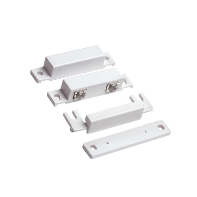Contacto Magnético Liviano para Paneles de Alarma / Cableado / Intalación en superficie / GAP 32 mm / Normalmente Cerrad