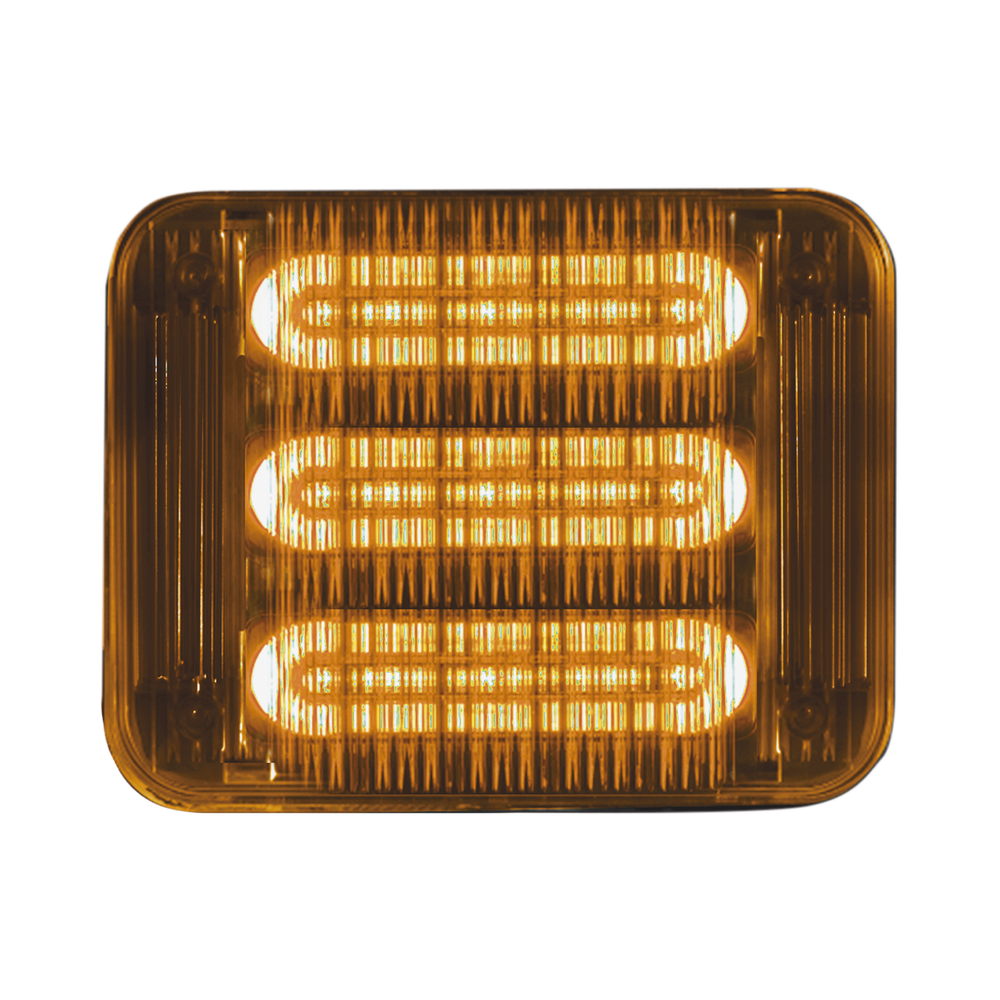 Luz perimetral led prizm II de 7x9, ref 8, lente de color ambar