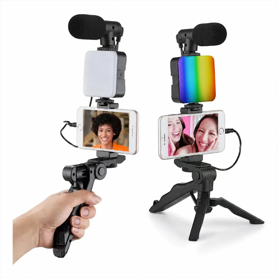 Estabilizador tripode luz led rgb
