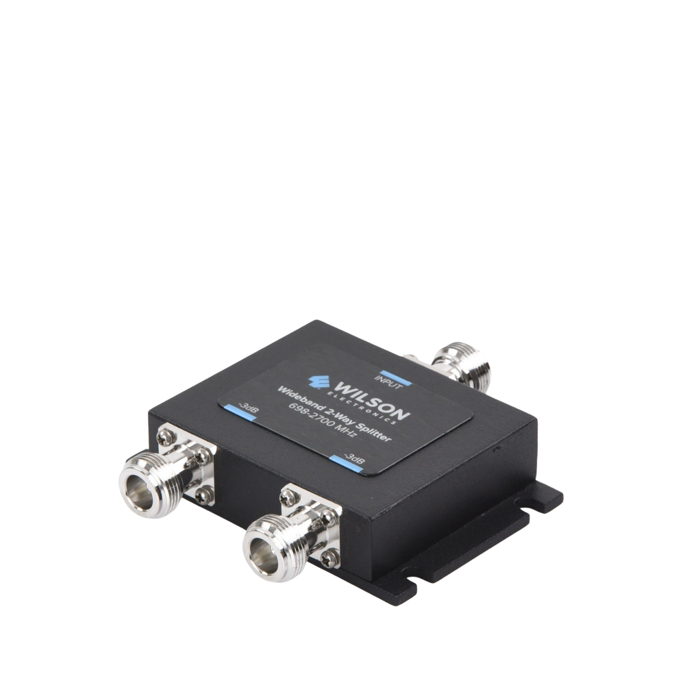 Divisor de potencia (Splitter) de dos vías para 700-2700 MHz.