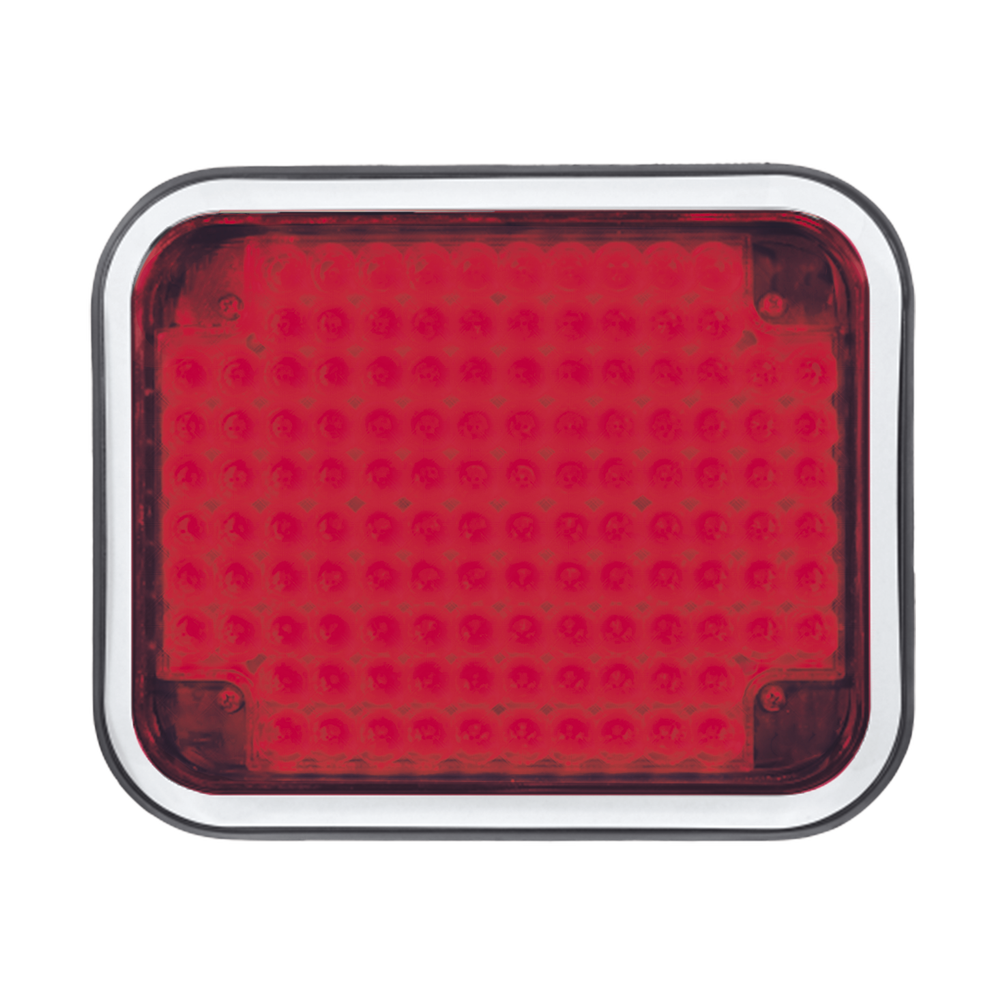Luz perimetral LED roja 7x9 con bisel