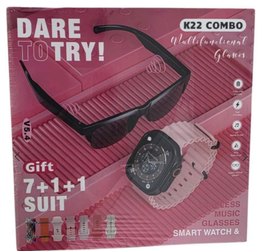Gafas y smartwach combo k22 dg
