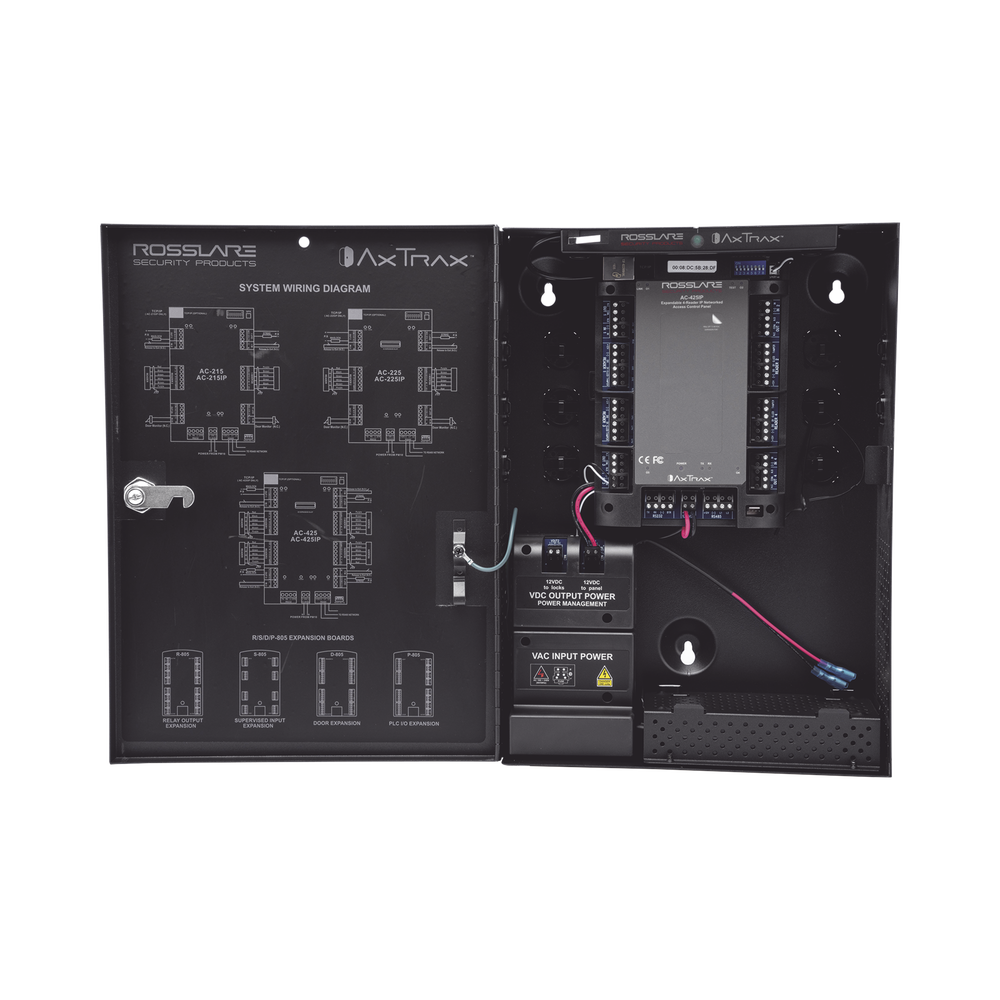 Access Controller for 4 Readers / Expandable to 4 Additional Readers / 30,000 Cards / 20,000 Events / Includes Cabinet and Power Supply / Next Generation!