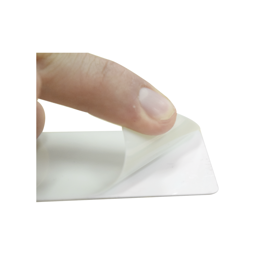 Pack of 100 single-sided printable adhesive cards / For sticking on non-printable cards / CR80