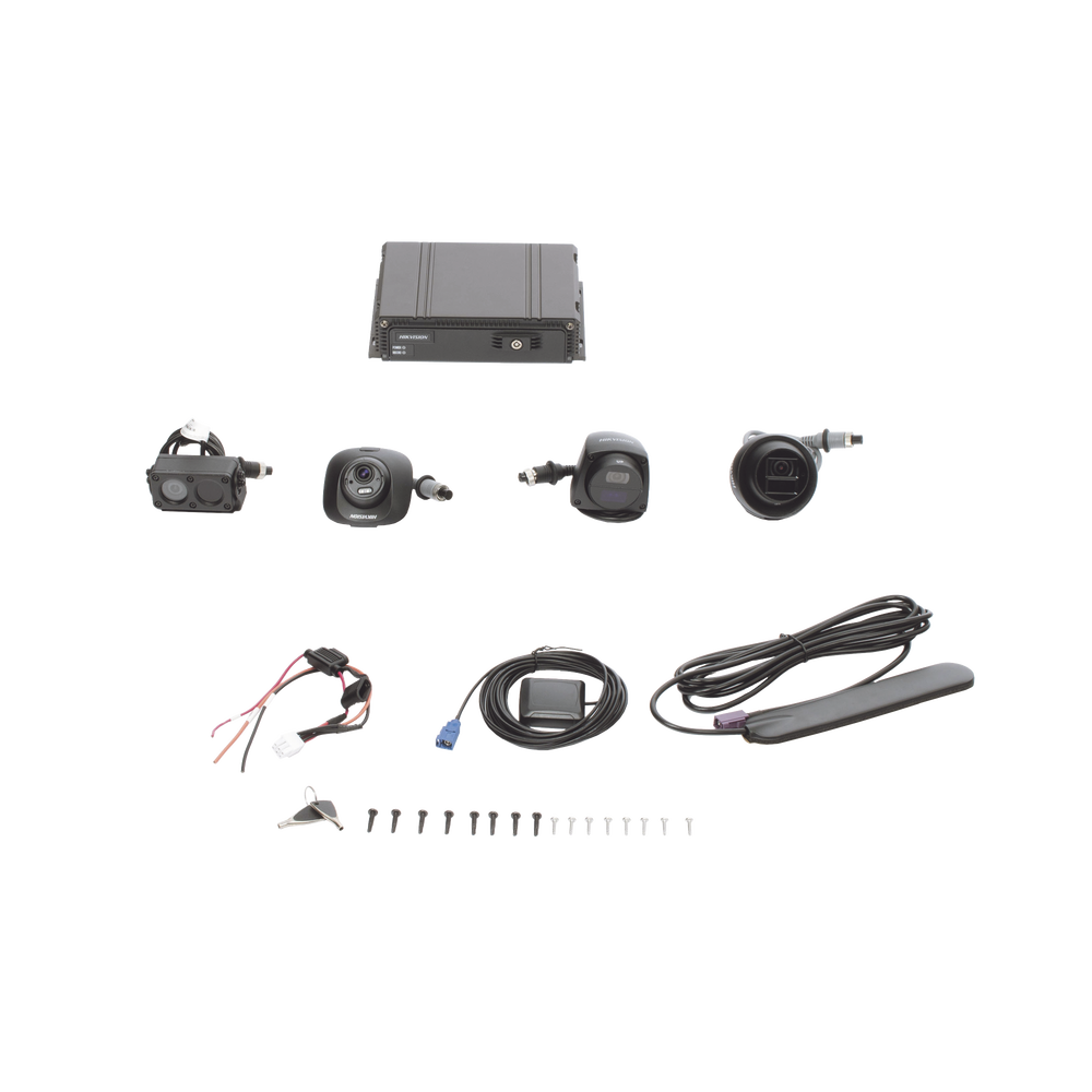 Kit DVR Móvil 1080P / Incluye 4 Cámaras TURBOHD / Soporta 4G / GPS / Soporta Memoria SD