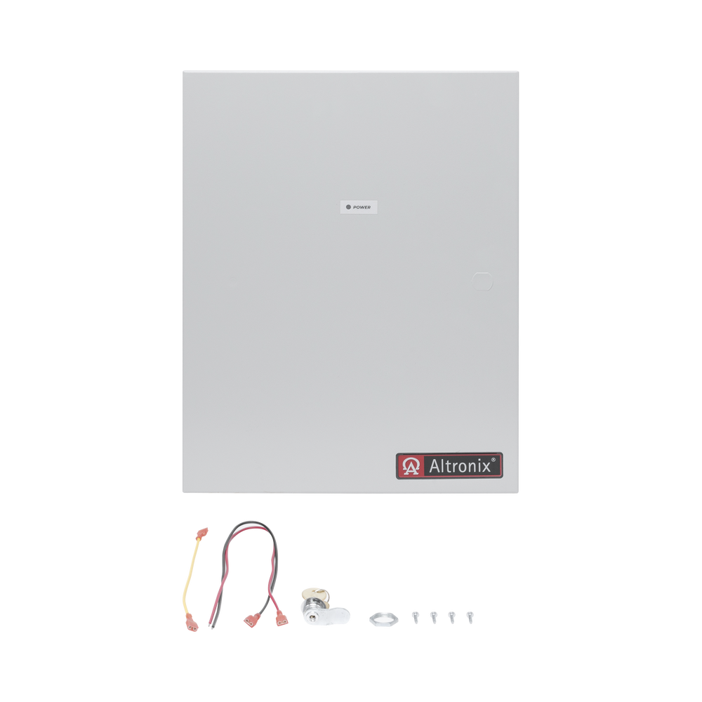 24 Vdc @ 10 A power supply / With backup battery capability / 1 output / Batteries required / Input voltage: 115 Vac.