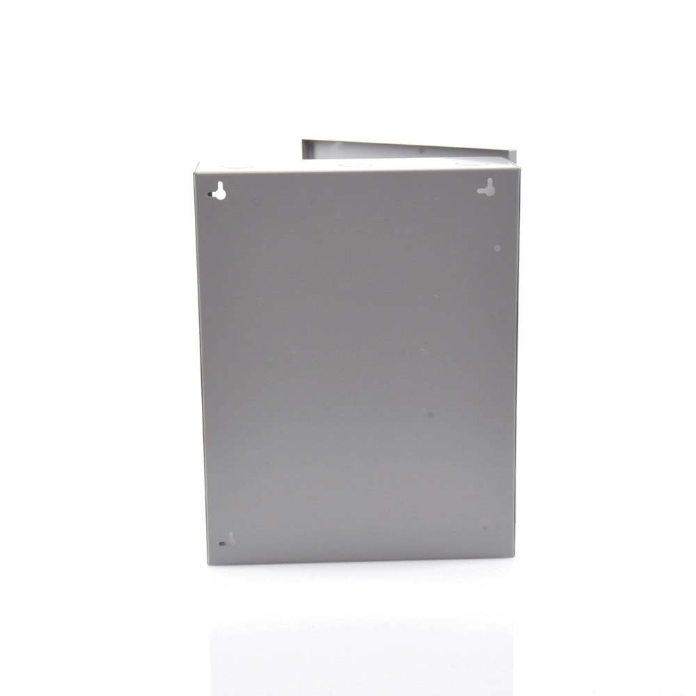 Power supply for access control and fire detection applications, with backup capacity for 12 and 24 Vdc @ 4 A, with 8 control circuits (NO) and 8 trigger control circuits, input voltage: 115 Vac, requires battery.