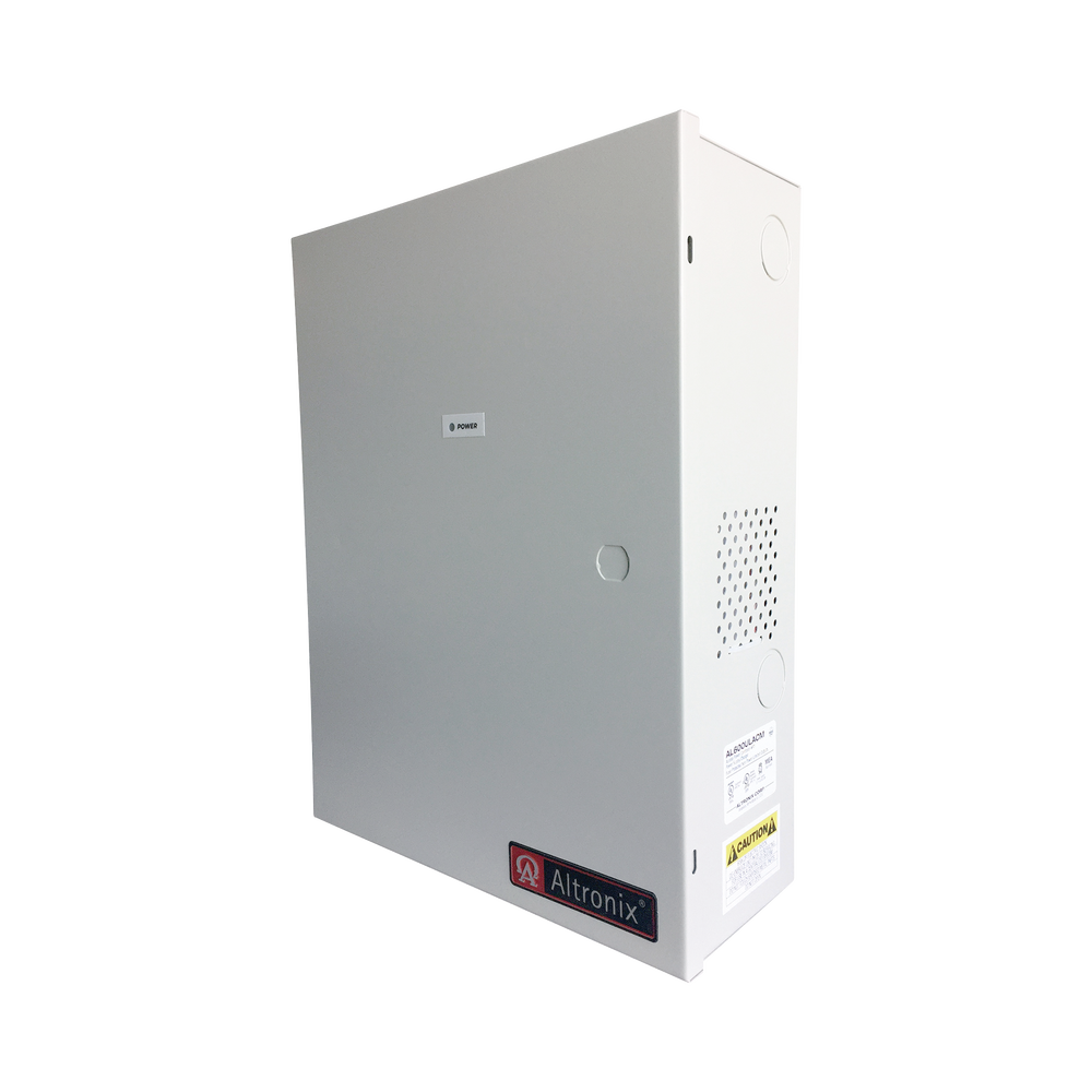 Fuente de poder ALTRONIX de 12/24 Vcd @ 6 Amper, con capacidad de batería de respaldo, requiere batería, 8 salidas, con voltaje de entrada de 115 Vca