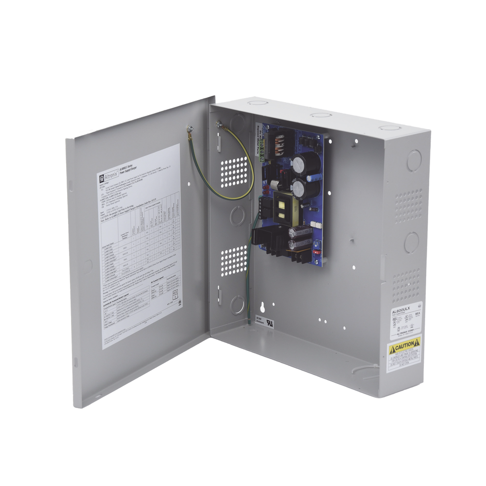 ALTRONIX 12/24 Vdc Power Supply (Selectable) 6 A / 1 Output / Backup Capacity / Supervision for AC Fail, Low Battery and Battery Presence (Common, NC and NO) / UL-294, UL 1481, cUL, CSFM, MEA, NFPA 72 and FM.