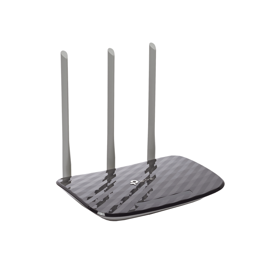 Router Inalámbrico doble banda AC, 2.4 GHz y 5 GHz Hasta 733 Mbps, 3 antenas externas omnidireccional, 4 Puertos LAN 10/100 Mbps, 1 Puerto WAN 10/100 Mbps