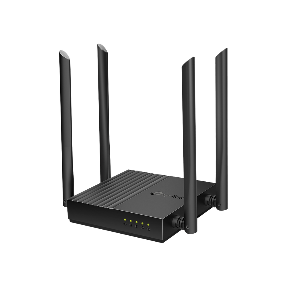 Router inalámbrico AC 1200 doble banda MU-MIMO, 1 puerto WAN 10/100/1000 Mbps Y 4 puertos LAN 10/100/1000 Mbps