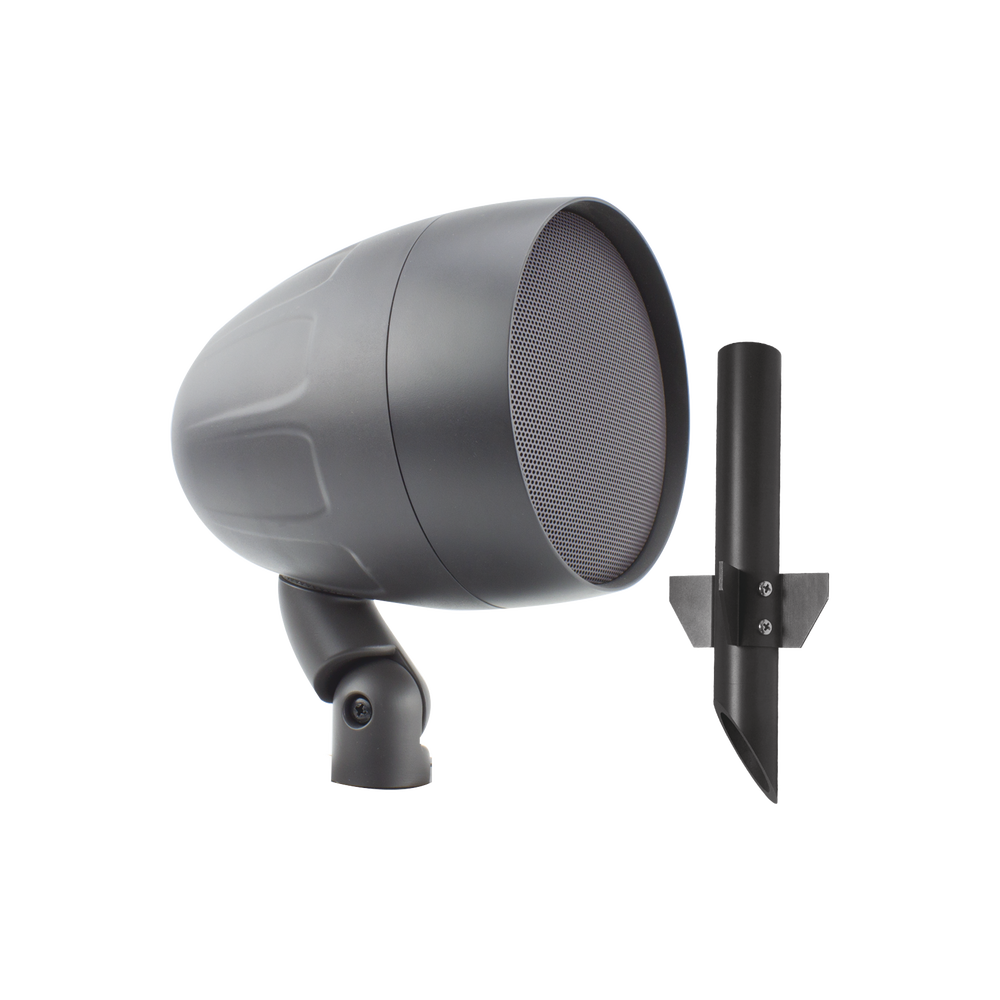 Acoustiscape 6.5in Landscape Outdoor Speaker, 2-Way, 2.5-50 Watts, 8 Ohms, 70V/100V Switchable, Includes Ground Spike