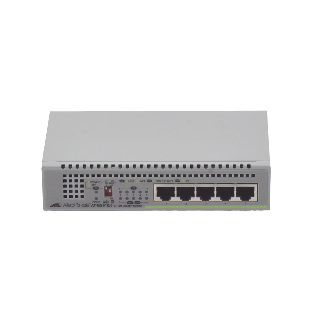 Unmanaged Gigabit Switch, 5 Ports 10/100/1000 Mbps Internal Power Supply