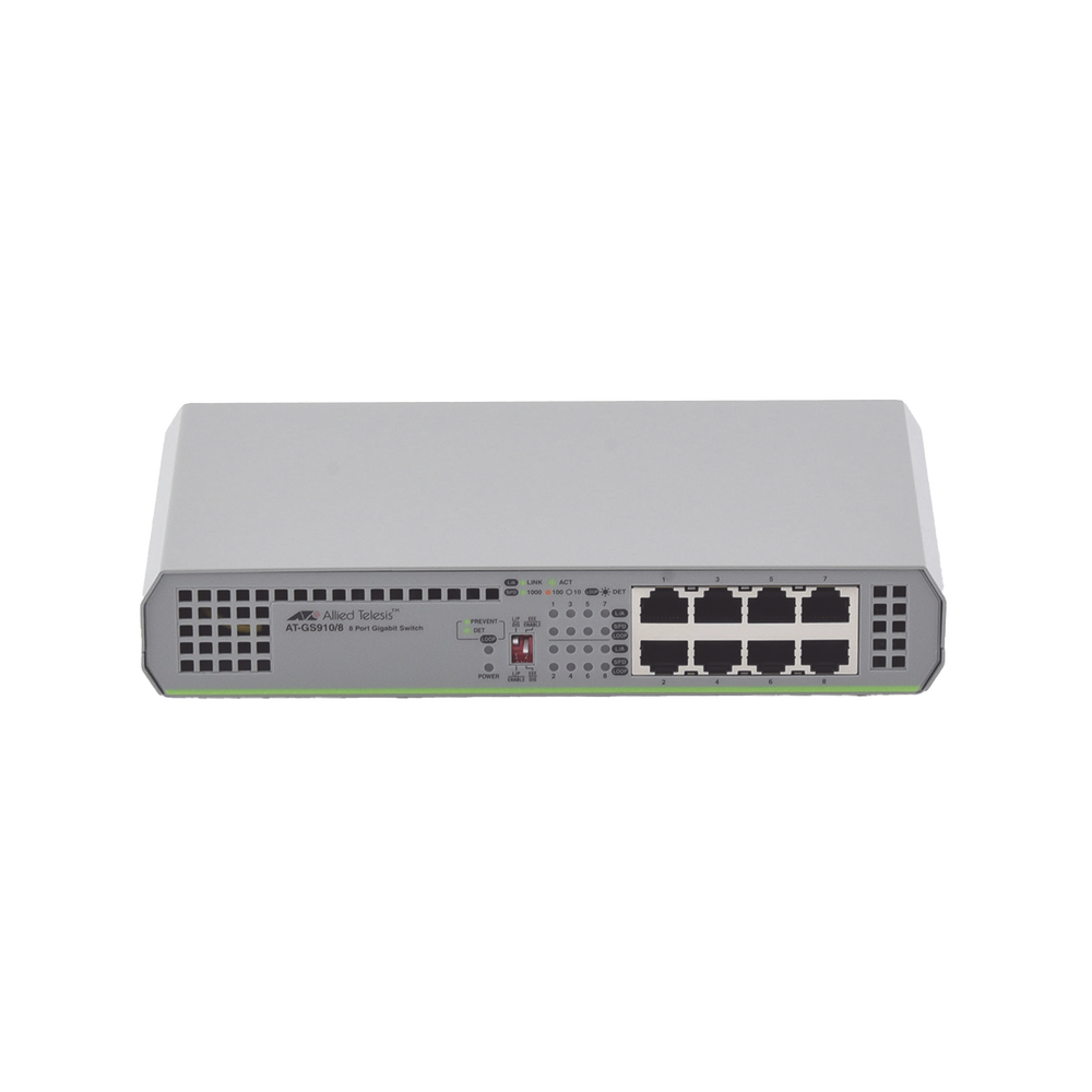 Unmanaged Gigabit Switch, 8 Ports 10/100/1000 Mbps Internal Power Supply