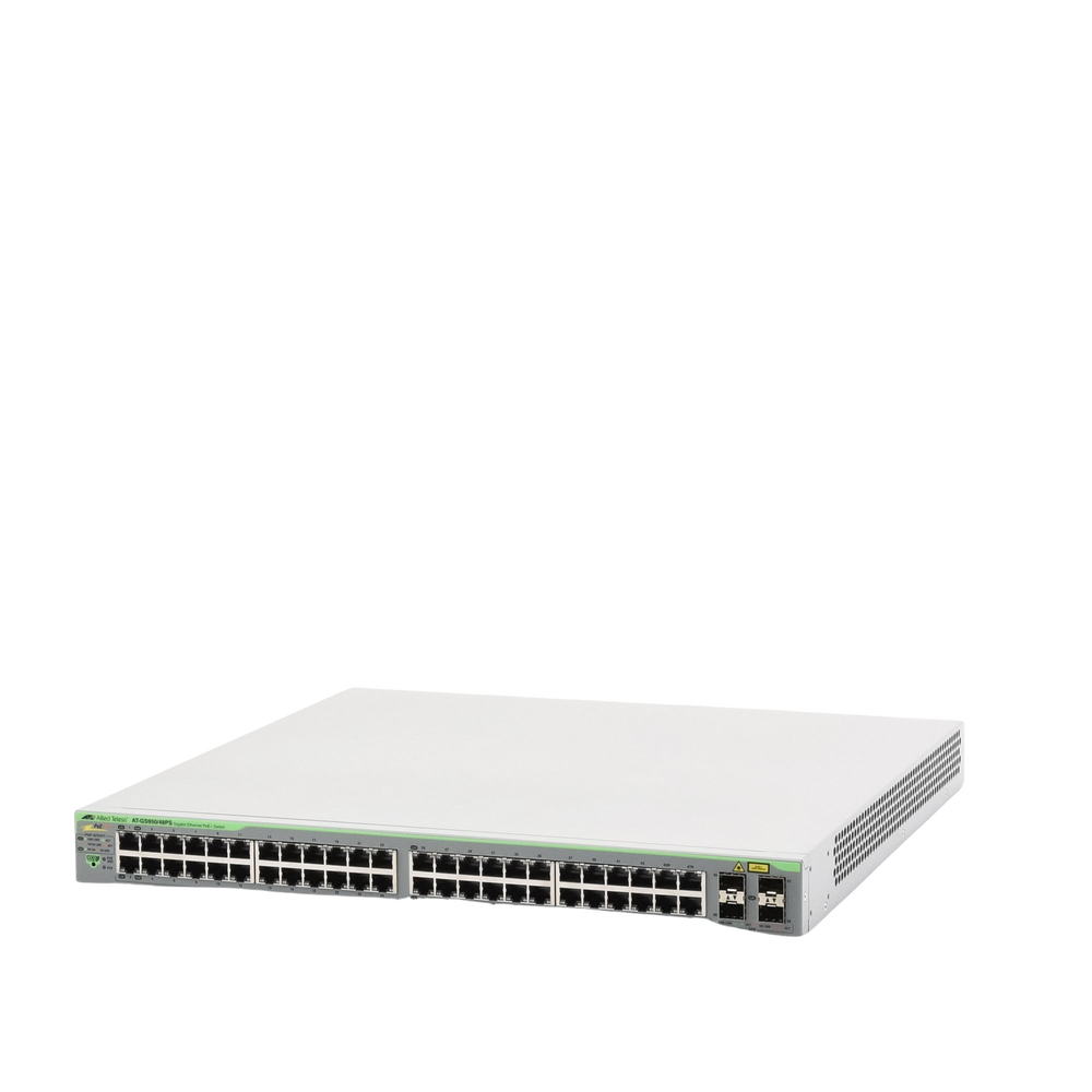 WebSmart 48-port Gigabit PoE+ Switch 10/100/1000 Mbps (24 PoE Ports) + 4 gigabit SFP ports (Combo), 370 W