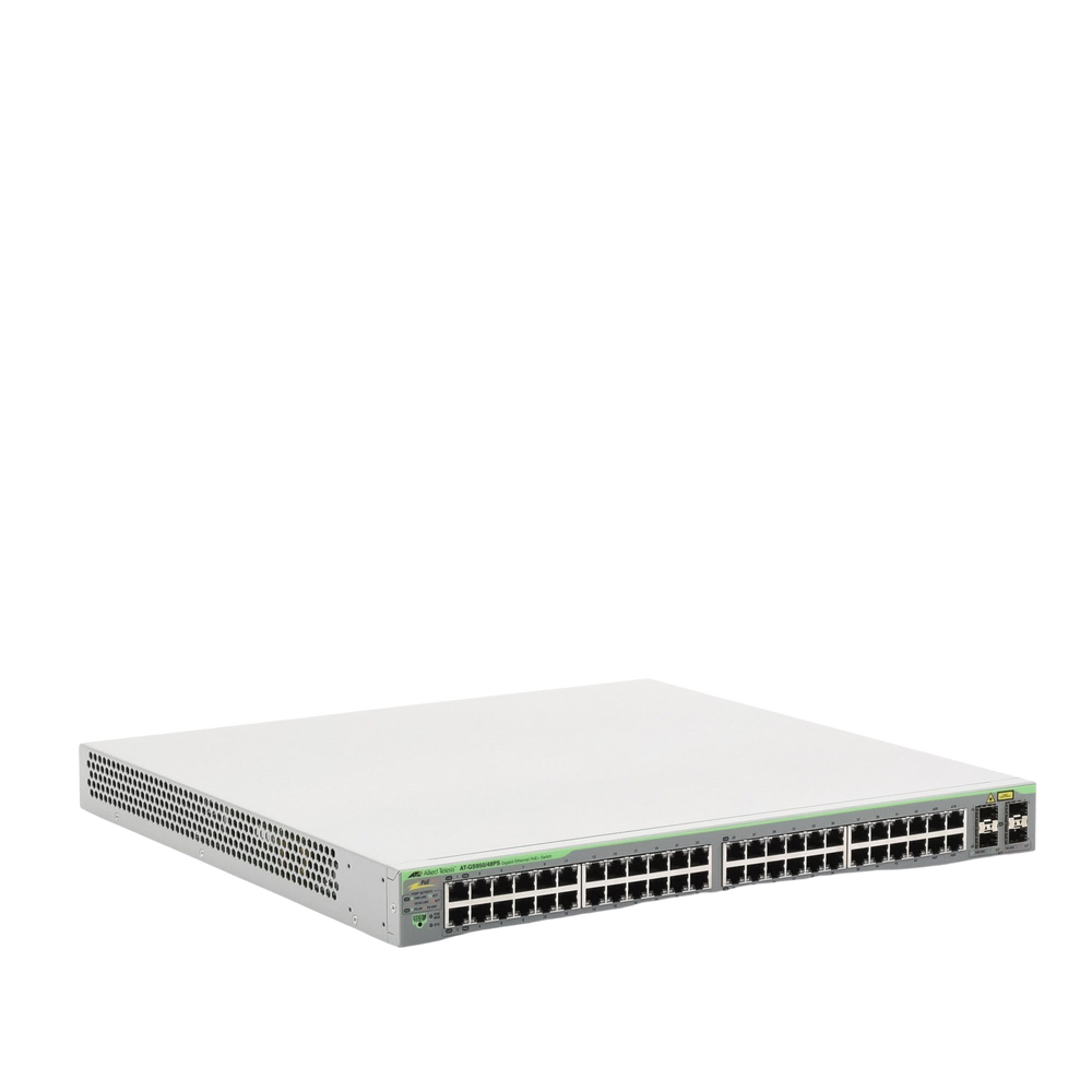 WebSmart 48-port Gigabit PoE+ Switch 10/100/1000 Mbps (24 PoE Ports) + 4 gigabit SFP ports (Combo), 370 W