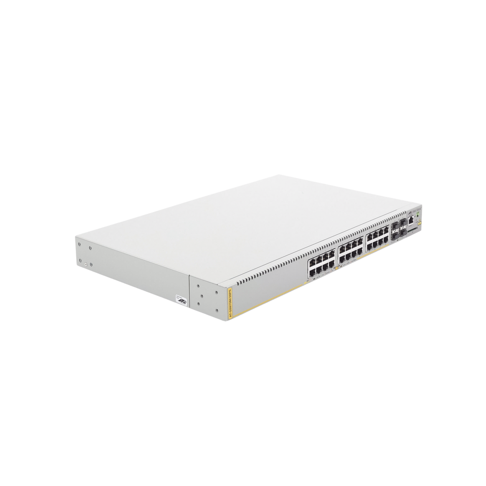 CentreCOM GS970M Managed PoE+ Switch, 24-Port Layer 3 10/100/1000 Mbps + 4 Gigabit SFP, 370 W