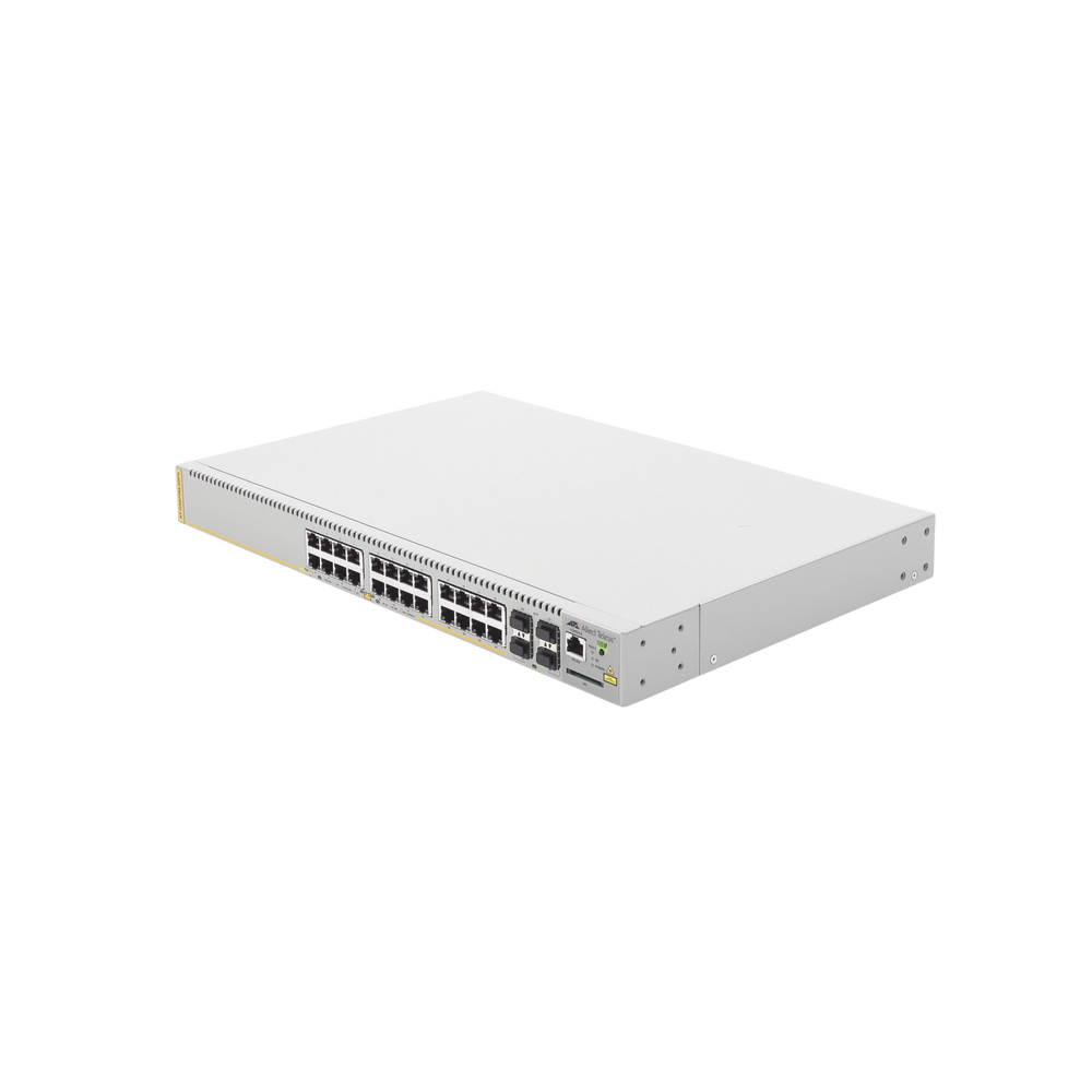 CentreCOM GS970M Managed PoE+ Switch, 24-Port Layer 3 10/100/1000 Mbps + 4 Gigabit SFP, 370 W