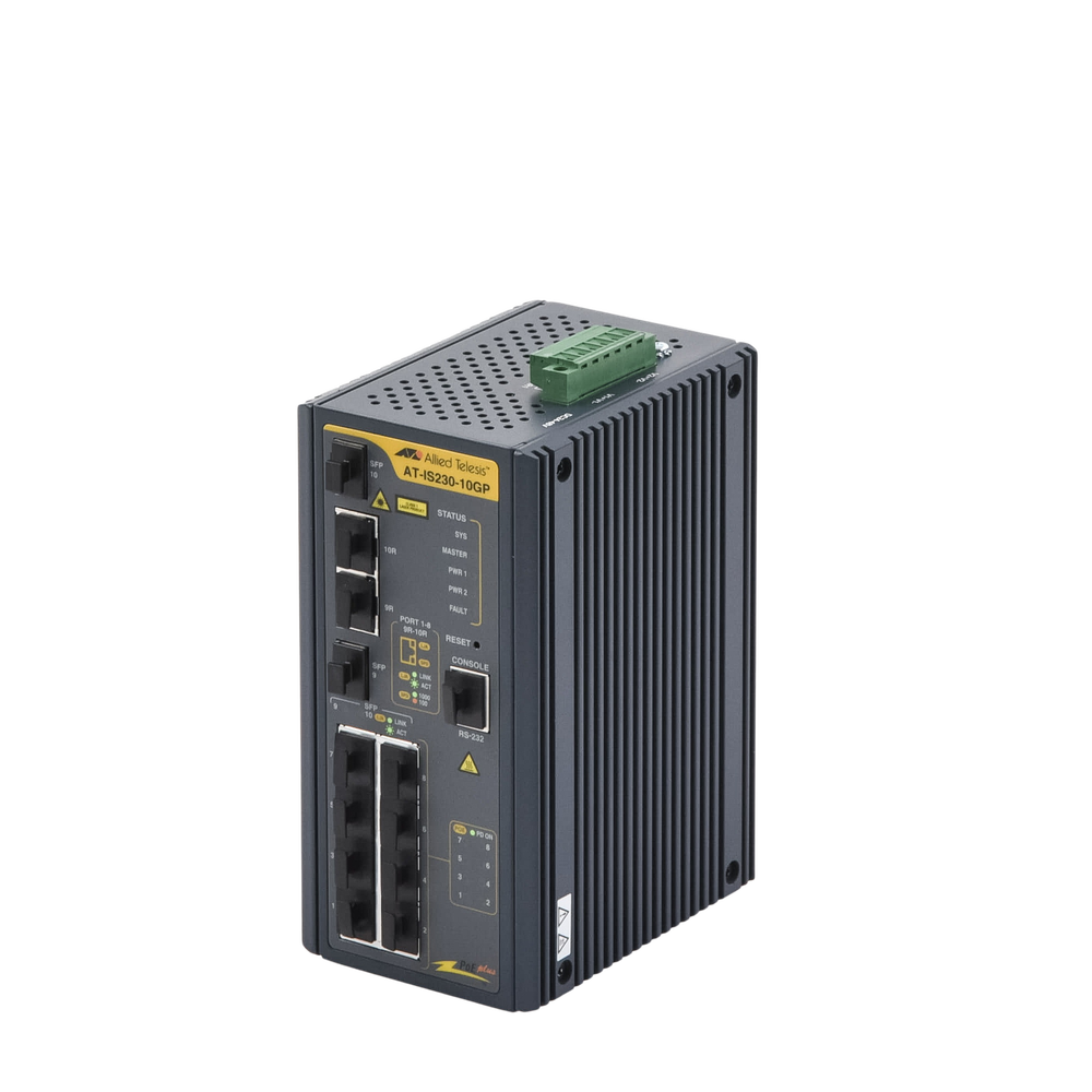 Switch Industrial PoE+ administrable de 8 Puertos 10/100/1000 Mbps + 2 puertos SFP Combo, 120 W