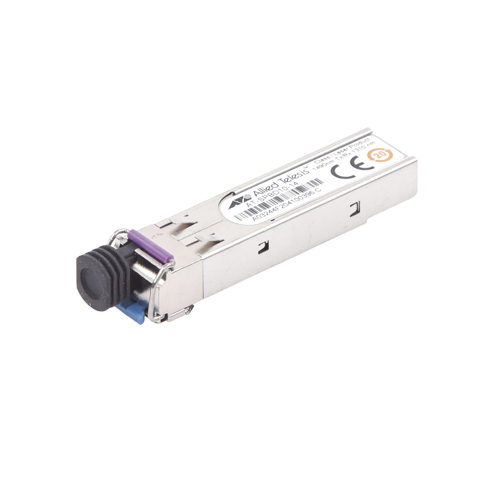SFP/LC Transceiver, 10 km, Bi-Directional, GbE, SMF, 1490Tx/1310Rx (Requires AT-SPBD10-13)