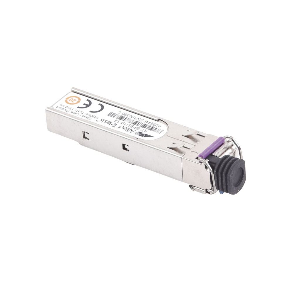 SFP/LC Transceiver, 10 km, Bi-Directional, GbE, SMF, 1490Tx/1310Rx (Requires AT-SPBD10-13)