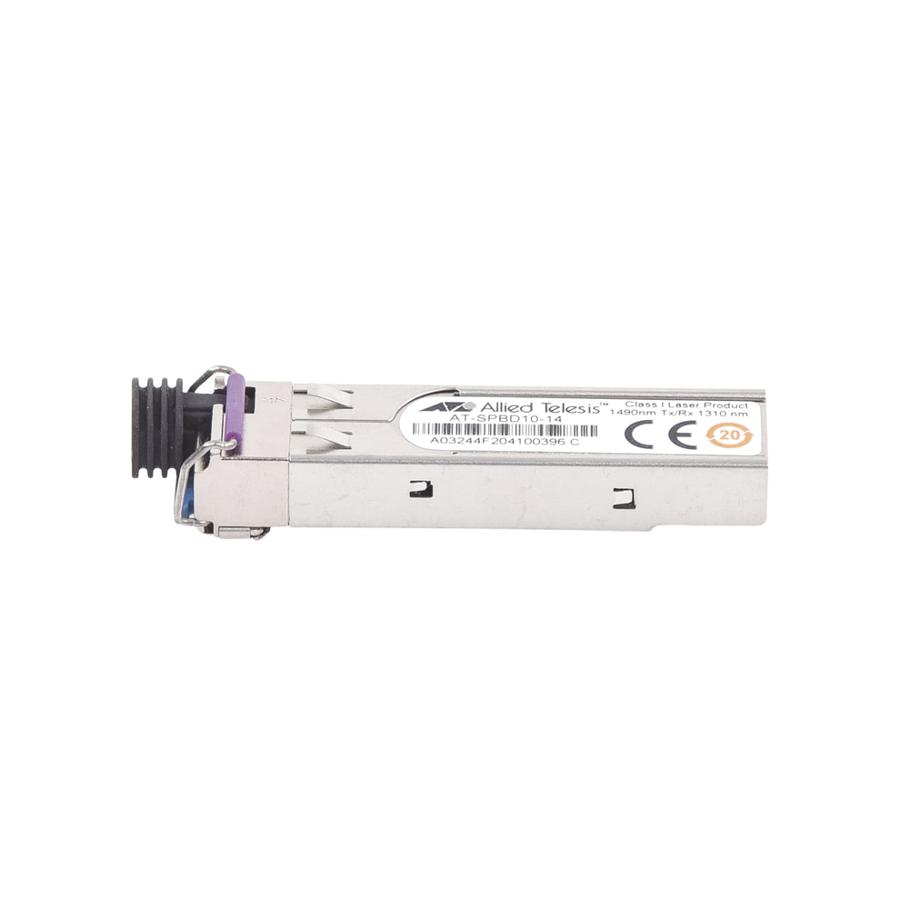 SFP/LC Transceiver, 10 km, Bi-Directional, GbE, SMF, 1490Tx/1310Rx (Requires AT-SPBD10-13)