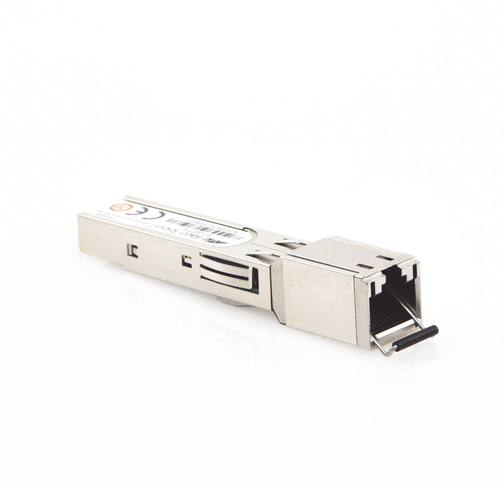 MiniGbic SFP 10/100/1000 Mbps transceiver, 100 m distance, RJ-45 connector