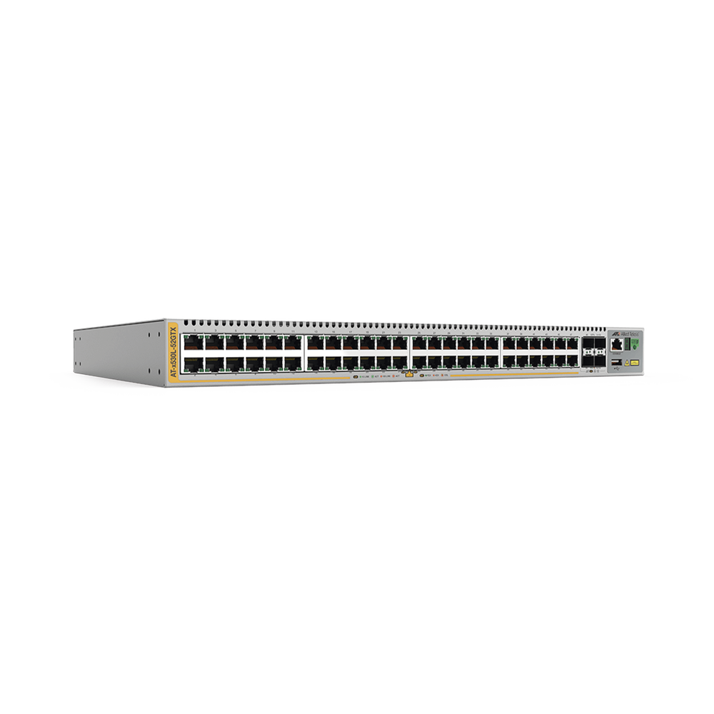 Switch Inteligente Empresarial para Distribución, PoE+, Stackable, Capa 3, 24 puertos Gbps + 4 puertos SFP+ 10 G, 740 W, Doble fuente PSU, Serie x530L