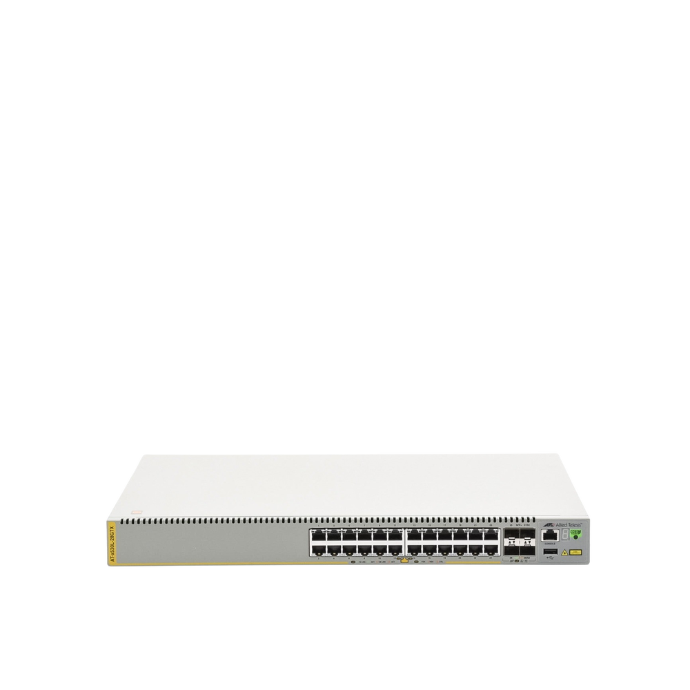 Smart distribution or core switch, Stackable, Layer 3, 24 x 1000 Mbps + 4 x SFP+ 10 G, Dual redundant power supply