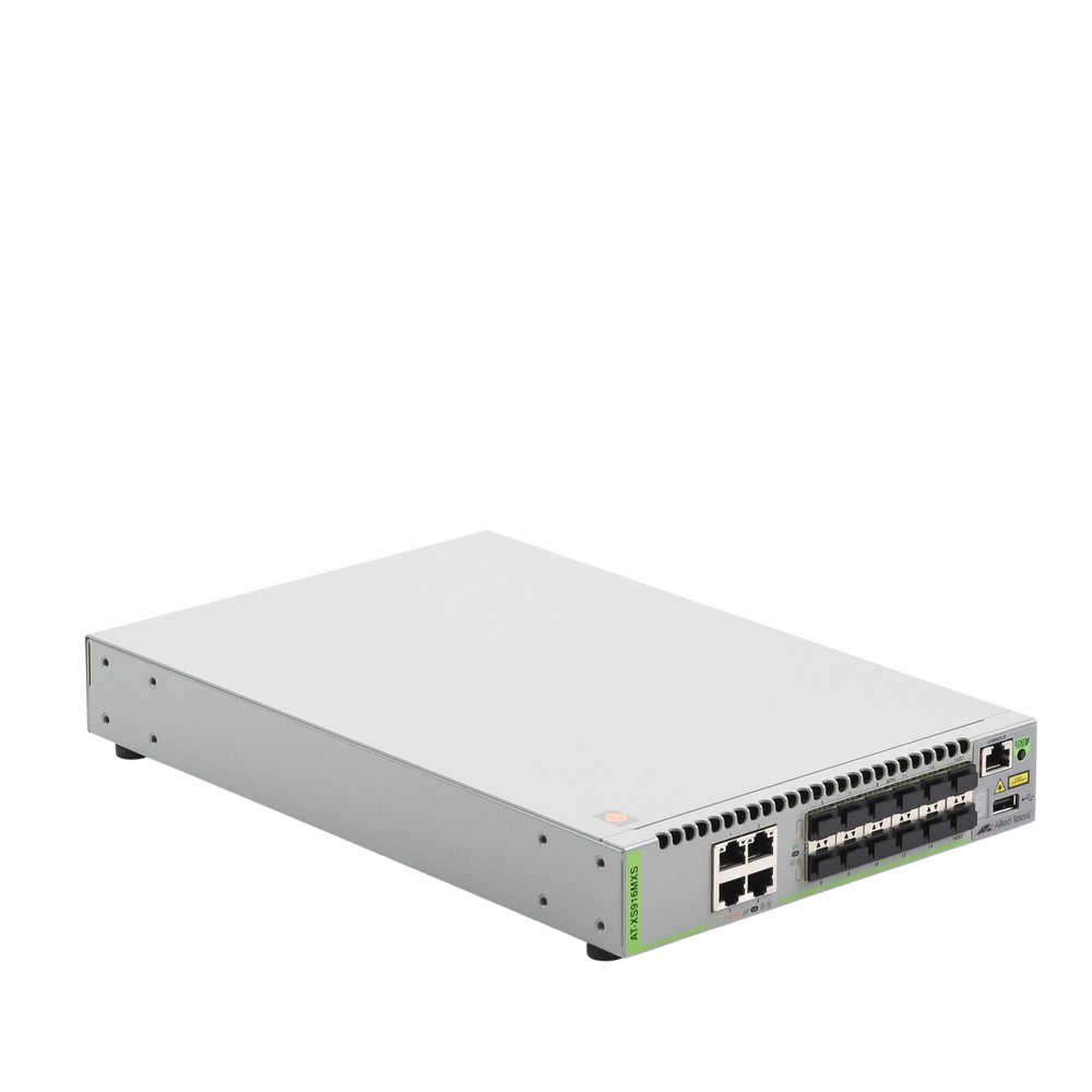 10 Gigabit Stackable Layer 3 Switch, 12 10G SFP/SFP+ ports and 4 100/1000/10G Base-T (RJ-45) ports