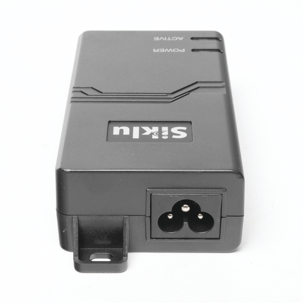 PoE Injector, 1 Gbps, 60 W, 55 Vdc, 100-240 Vac, AC Cable