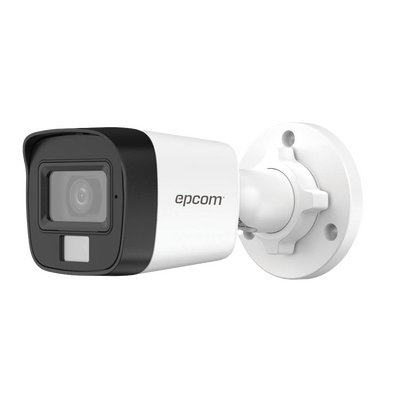 Bala TURBOHD 3K (5 Megapixel) / Lente 2.8 mm / Dual Light (20 mts IR + 20 mts Luz Blanca) / PLASTICO / Exterior IP67 / d