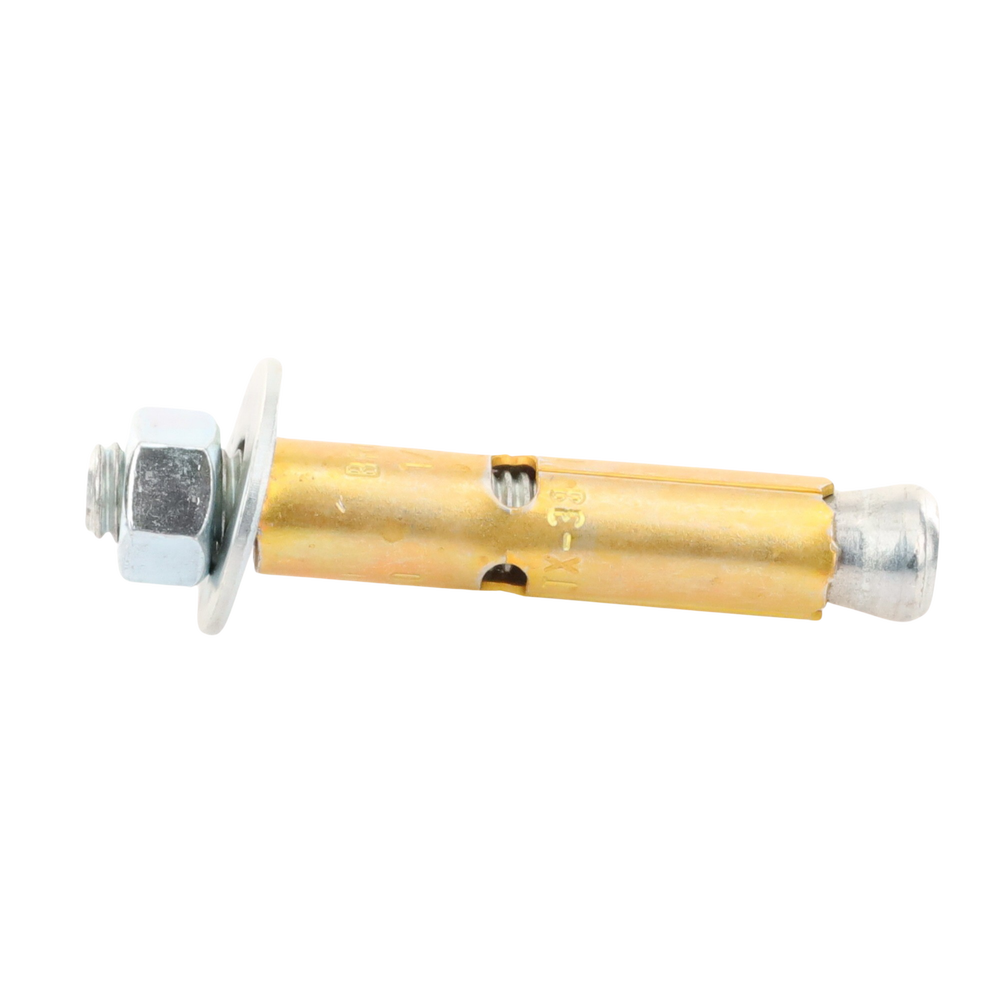 4 Piece Auger Type Wall Plug Kit with 3/8" X 3" Screw with 1/2" Wall Plug.