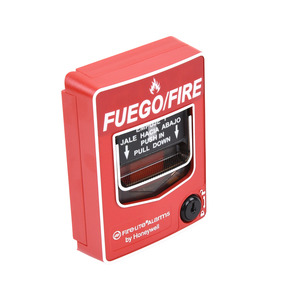 Estación Manual de Emergencia de Doble Acción Direccionable / Texto en Español / Compatible con Paneles Direccionables Fire-Lite