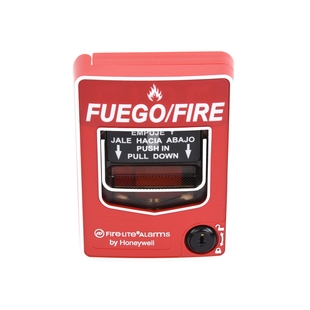 Estación Manual de Emergencia de Doble Acción Direccionable / Texto en Español / Compatible con Paneles Direccionables Fire-Lite