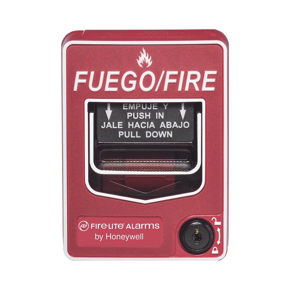Estación Manual de Emergencia de Doble Acción Direccionable / Texto en Español / Compatible con Paneles Direccionables Fire-Lite