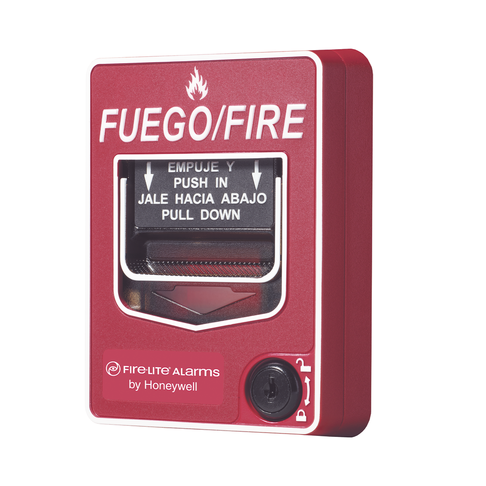 Estación Manual de Emergencia de Doble Acción Direccionable / Texto en Español / Compatible con Paneles Direccionables Fire-Lite