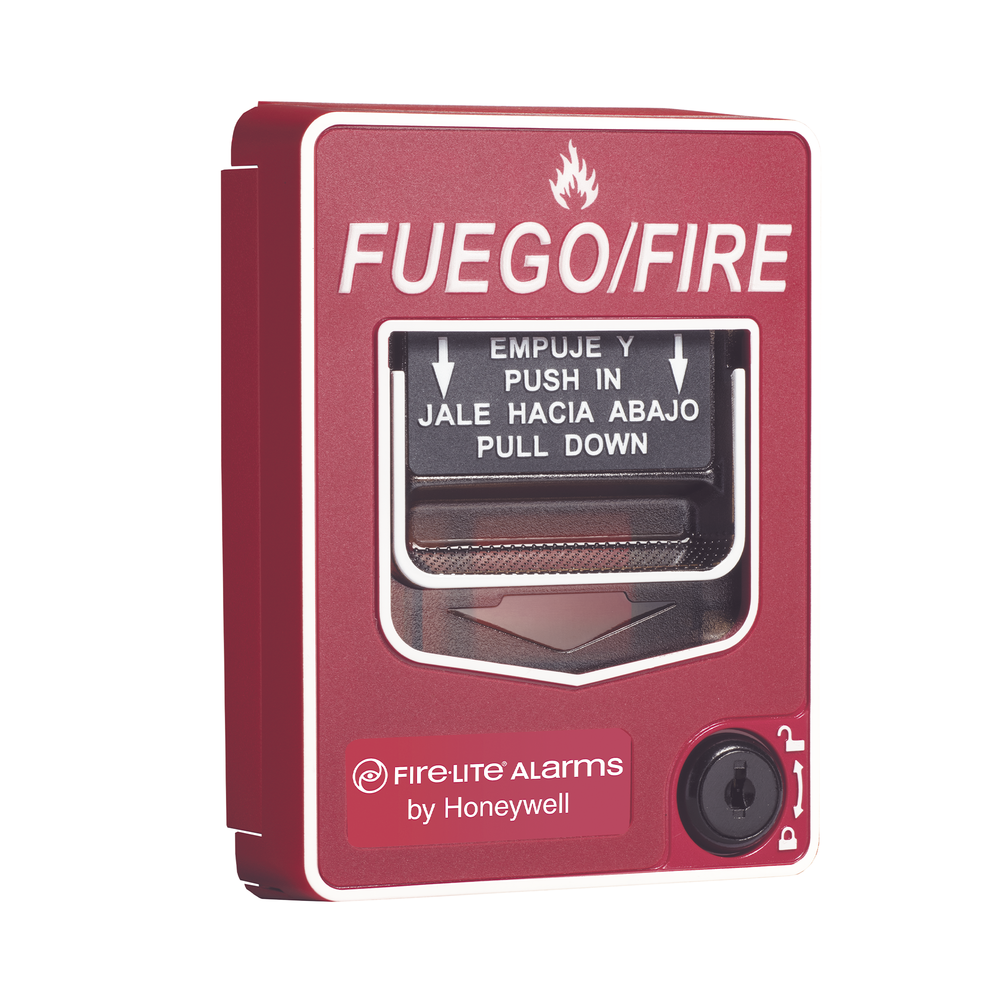 Estación Manual de Emergencia de Doble Acción Direccionable / Texto en Español / Compatible con Paneles Direccionables Fire-Lite